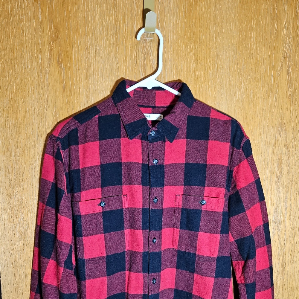 Sonoma Flannel Shirt Men's Size M Red Buffalo Like New Dave Grohl approved 🎸